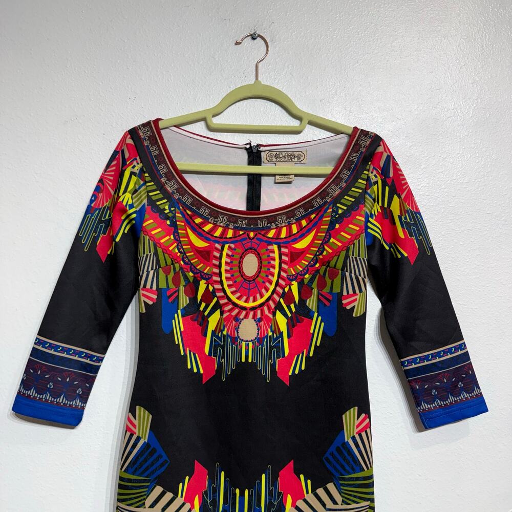 Flying Tomato Black Mini Bodycon Dress Sz M - Picture 3 of 12